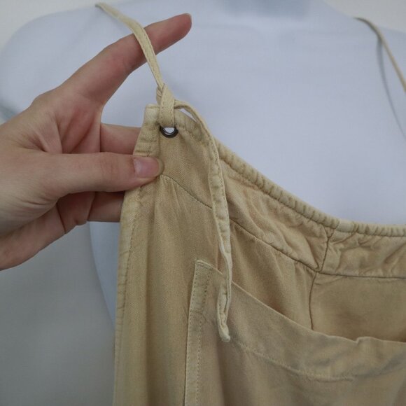 RVCA Jumpsuit Women S Beige Boho Utilitarian Cottagecore Rustic Earthy Gardening - Picture 6 of 16